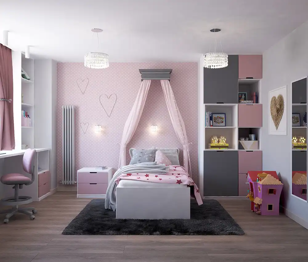 Girls bedroom design idea