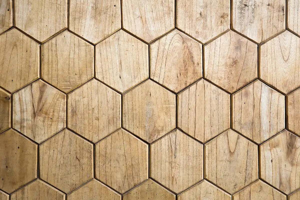 hexagon wood tiles