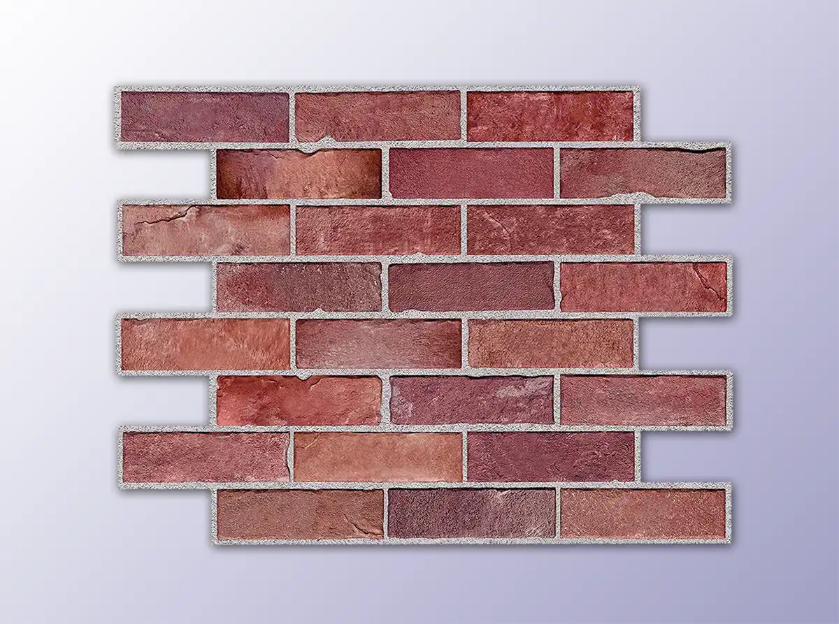 PVC paneling, imitation of a brick wall